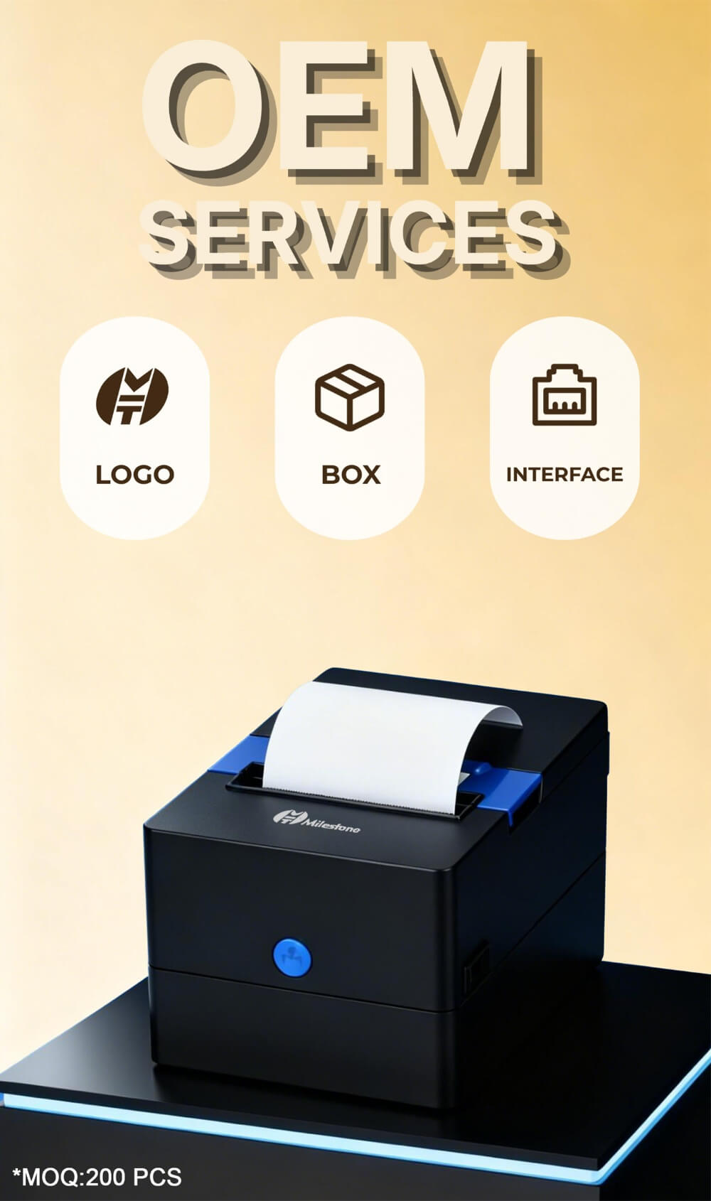 Milestone OEM and ODM customization services for thermal printers Milestone OEM and ODM customization services for thermal printers