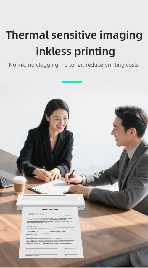 Thermal sensitive imaging and inkless printing technology of M8 printer for business meetings Thermal sensitive imaging and inkless printing technology of M8 printer for business meetings