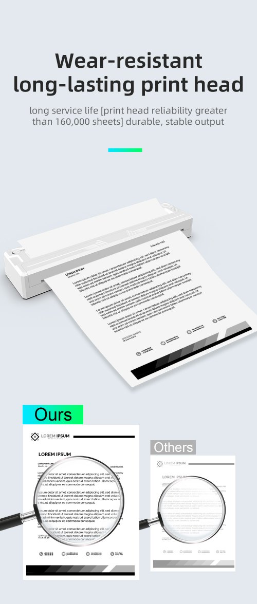 Wear-resistant long-lasting print head of M8 A4 thermal printer Wear-resistant long-lasting print head of M8 A4 thermal printer