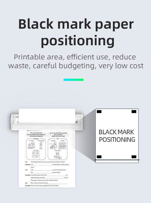 Black mark paper positioning technology for accurate M8 thermal printing Black mark paper positioning technology for accurate M8 thermal printing
