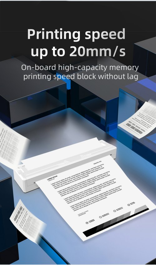 High printing speed up to 20mm/s of M8 thermal printer High printing speed up to 20mm/s of M8 thermal printer
