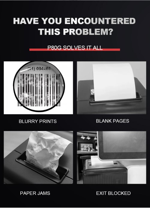 MHT-P80G POS printer solving common issues like blurry prints, blank pages, and paper jams MHT-P80G POS printer solving common issues like blurry prints, blank pages, and paper jams