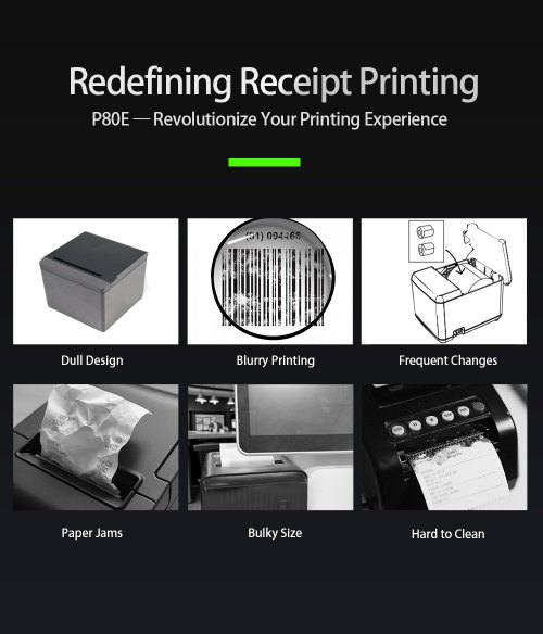 MHT-P80E POS printer redefining receipt printing with wall mount design and sharp printing