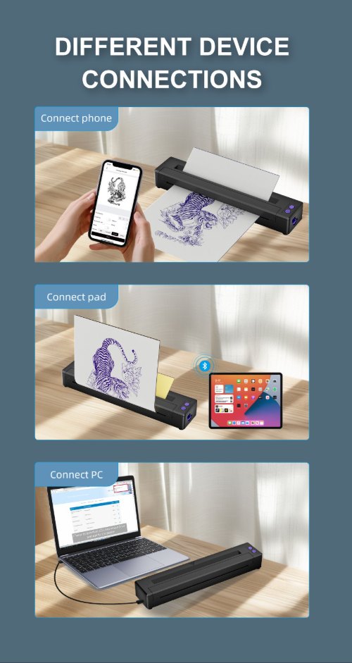 MHT-P19 Bluetooth tattoo stencil maker supporting multiple device connections MHT-P19 Bluetooth tattoo stencil maker supporting multiple device connections