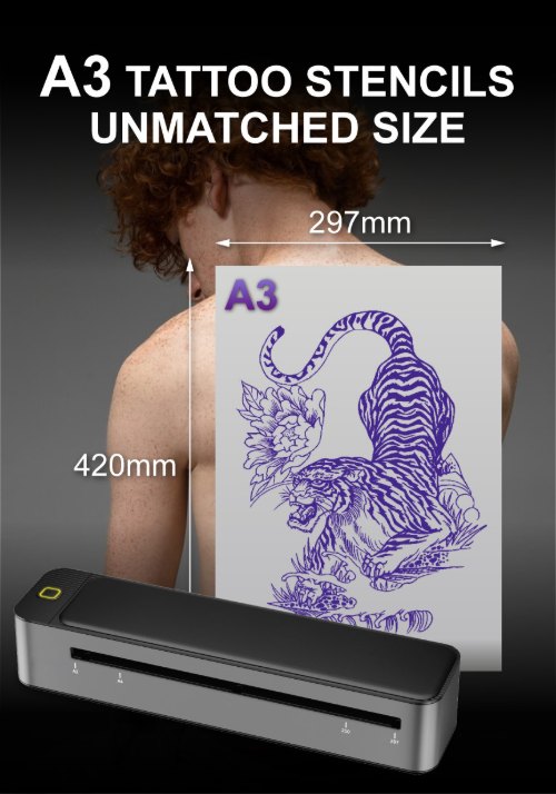 World's only A3 tattoo stencil printer MHT-Q3 for unmatched size and full-back tattoos World's only A3 tattoo stencil printer MHT-Q3 for unmatched size and full-back tattoos