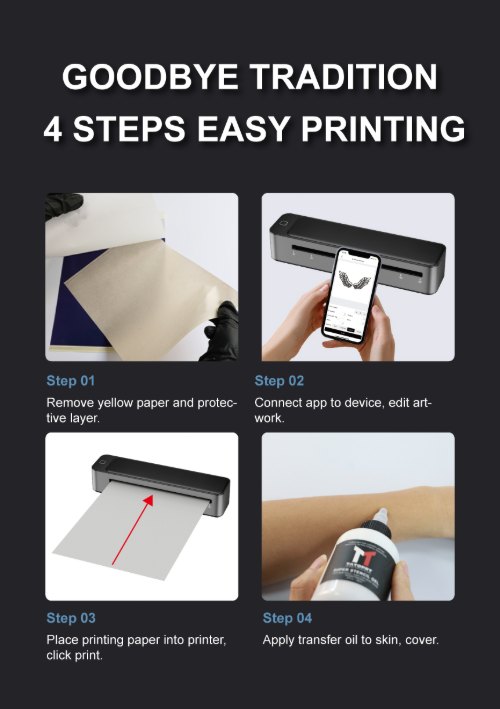 4 easy steps to print large stencils with the MHT-Q3 A3 wireless tattoo transfer machine 4 easy steps to print large stencils with the MHT-Q3 A3 wireless tattoo transfer machine